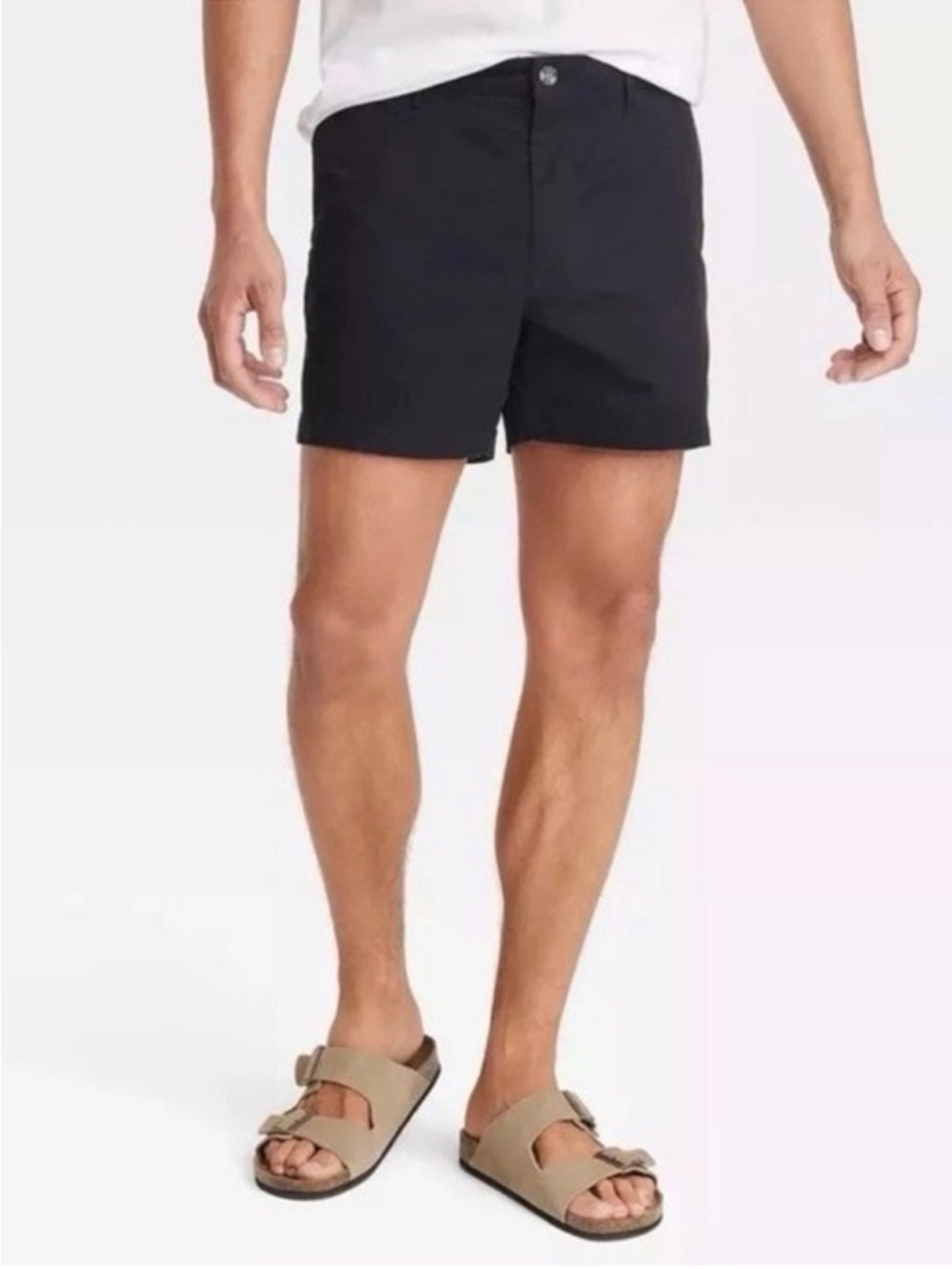 Goodfellow & Co Sz 28 Waist Black Flat Front Men's Shorts 5” inseam